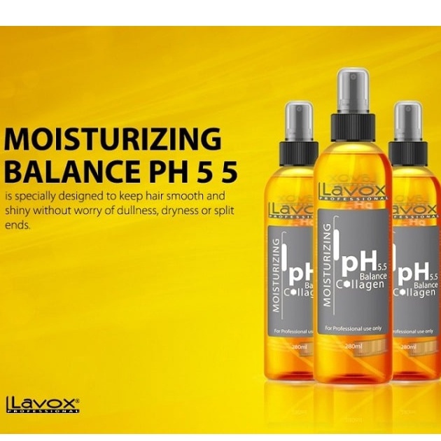 Xịt dưỡng tóc cân bằng pH 5.5 dưỡng ẩm Collagen MollyHair Lavox, cân bằng độ ẩm và độ PH bảo vệ tóc - 280ml
