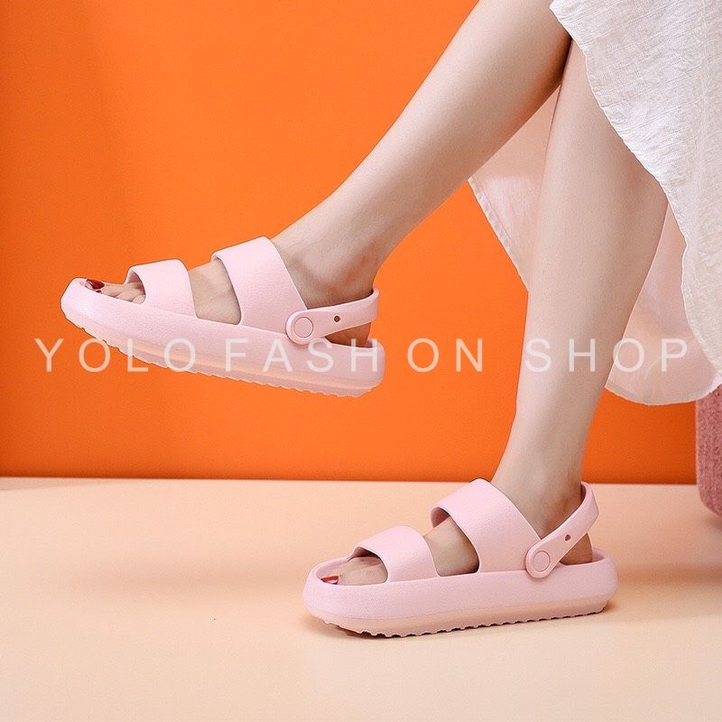 Sandal học sinh nữ độn đế 3p quai ngang thời trang cá tính siêu nhẹ siêu bền êm chân đi nước thoải mái-SB23