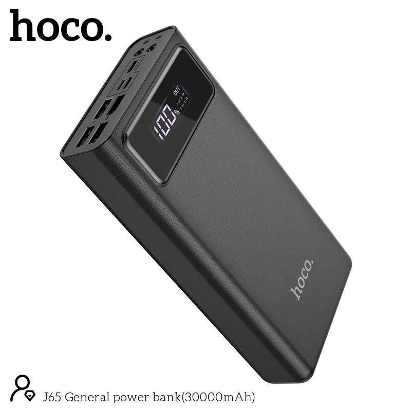 Sạc dự phòng 40000 mah 30000mah Hoco J65A 4 cổng sạc cùng 4 thiết bị Tích hợp Led hiển thị Đèn Pin