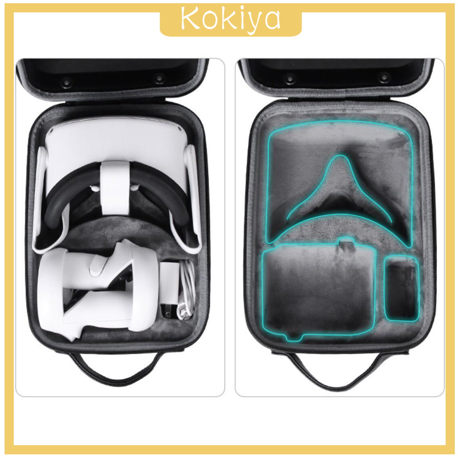 [KOKIYA]Hard Case Compatible with   Quest 2 VR Gaming Headset Accessories Case