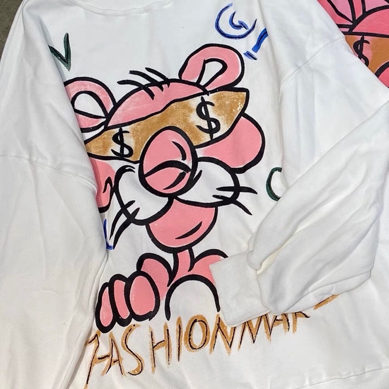 Áo Nỉ Cổ Tròn, Nỉ Da Cá, Hổ Hồng Alexandre. | BigBuy360 - bigbuy360.vn