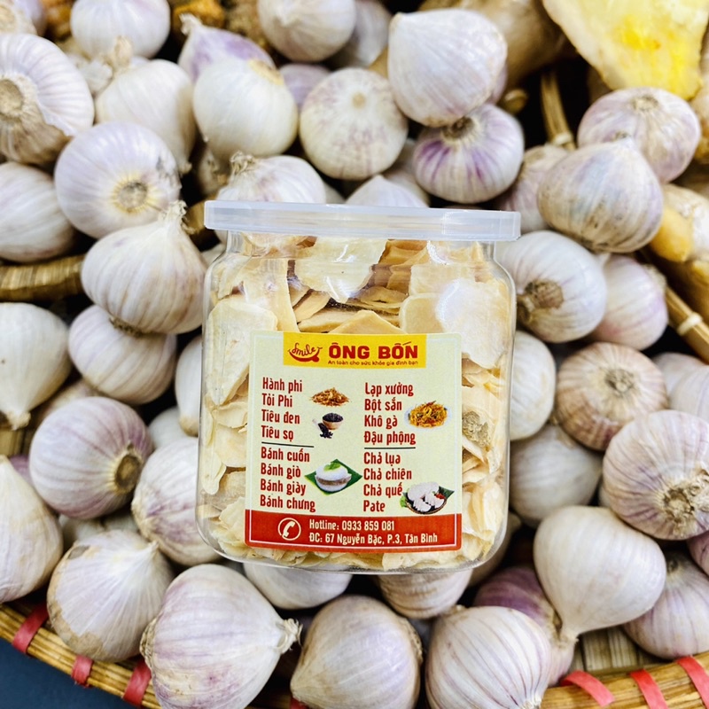 Tỏi Lát Sấy Nguyên Chất 100% - Gia Vị ÔNG BỐN