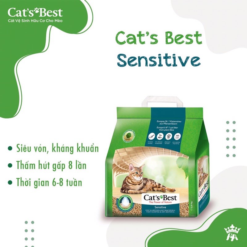 Cát vệ sinh hữu cơ vón cục cho mèo Cat’s Best