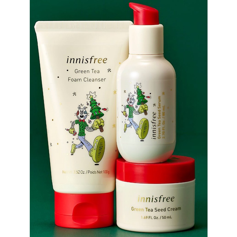 Set 3sp Green Tea Seed Skin Care Set / Bộ sản phẩm chăm da ẩm mượt chuyên sâu mầm trà xanh