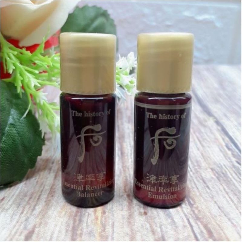 cặp nước hoa hồng sữa dưỡng whoo đỏ