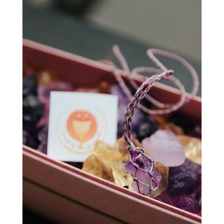 Vòng Macrame Amethyst / đá phong thủy
