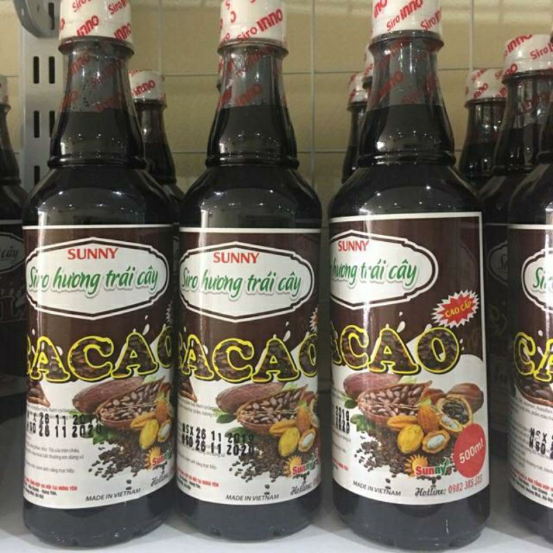 siro hoa quả đường đen ,khoai môn ,dâu ,socola chai 500ml