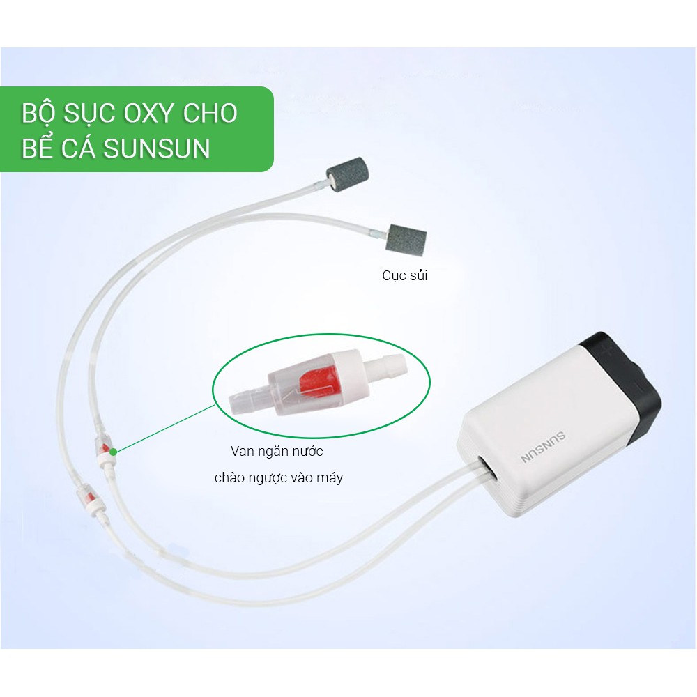 Máy sủi khí oxy cho bể cá cảnh 300 lít  SUNSUN CT-202 chính hãng