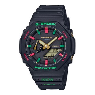 Đồng Hồ Casio Nam Dây Nhựa GSHOCK GA-2100TH-1ADR Chính Hãng