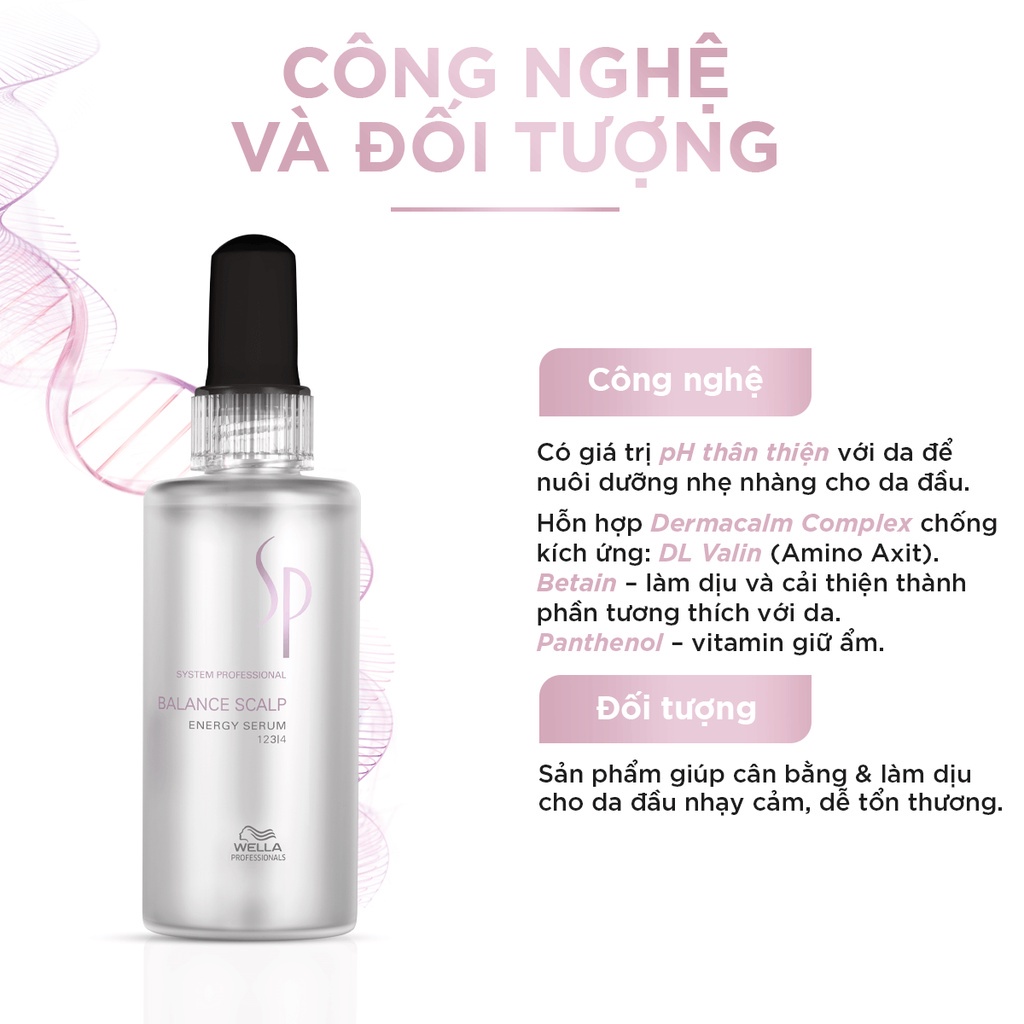 Combo Dầu gội, Dầu hấp, Serum SP Balance Scalp kích thích mọc tóc cho da đầu nhạy cảm (250ml-200ml-100ml)