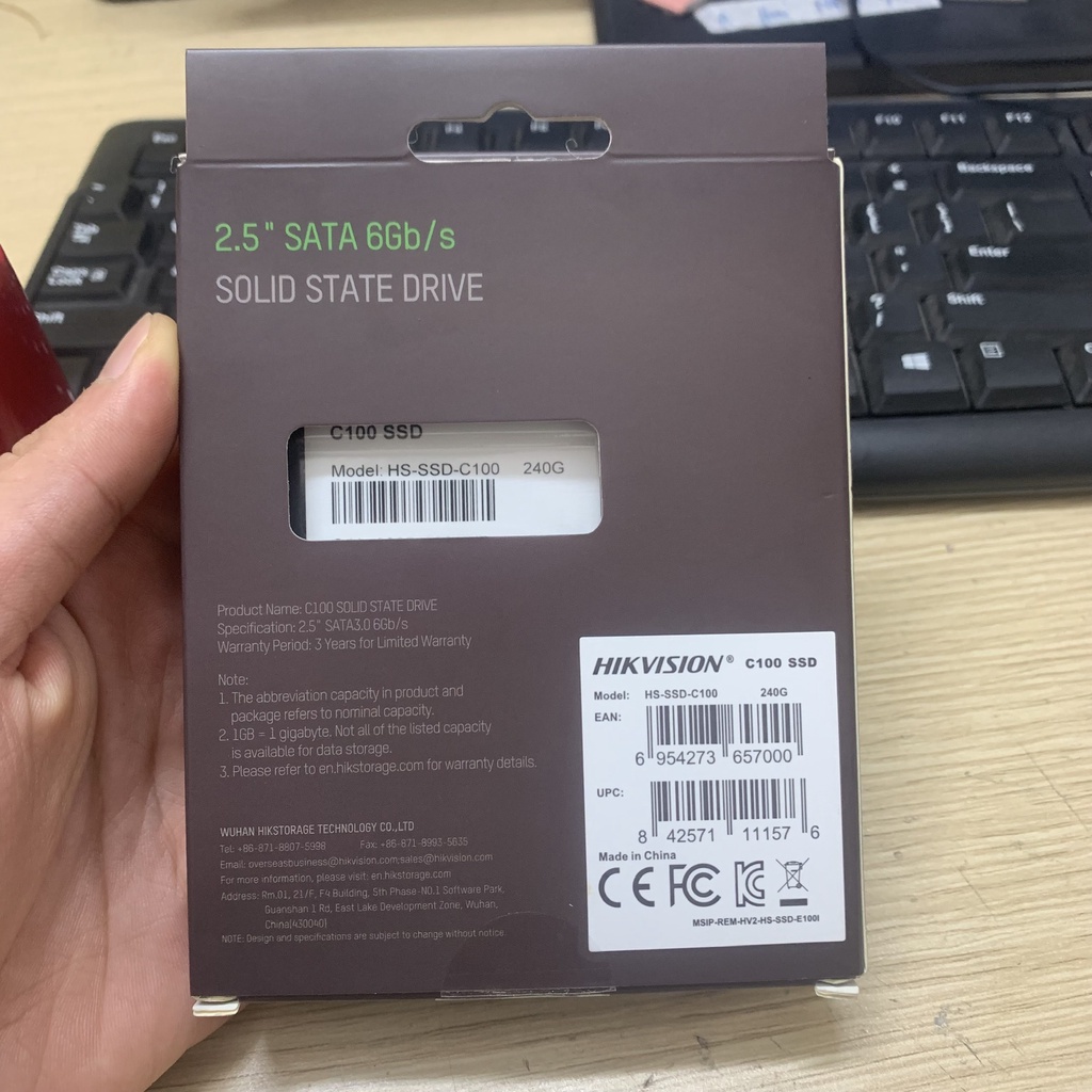 Ổ cứng SSD 120gb 240gb 480gb Hikvison C100 nhập khẩu Full VAT BH đổi mới 3 năm