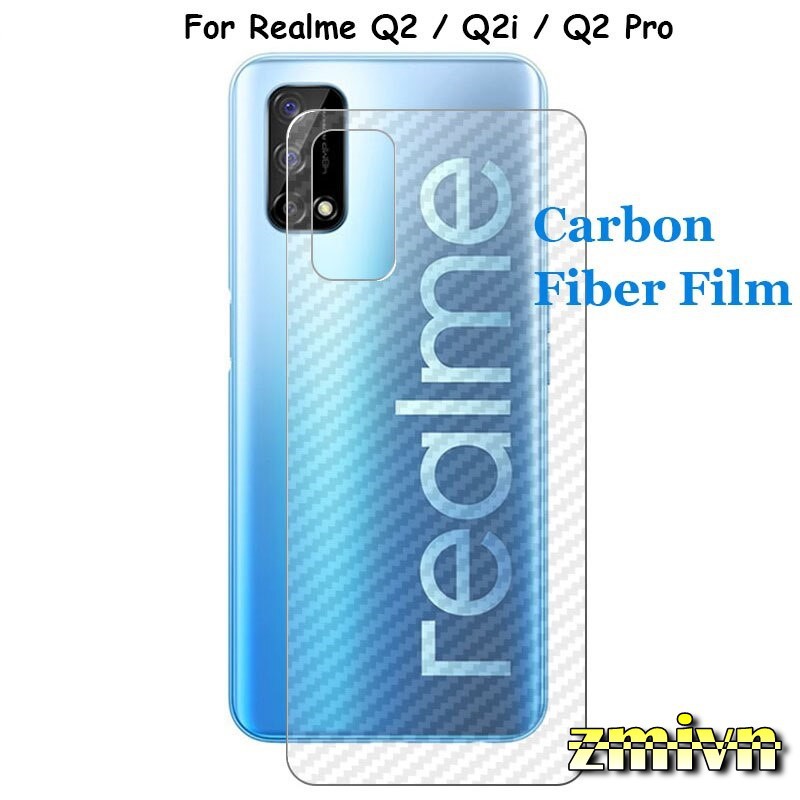 Dán carbon mặt lưng Realme Q2 / Q2i / Q2 pro Realme 6i / Realme 6 pro Realme X X2 pro C20 Realm 8 8 pro...