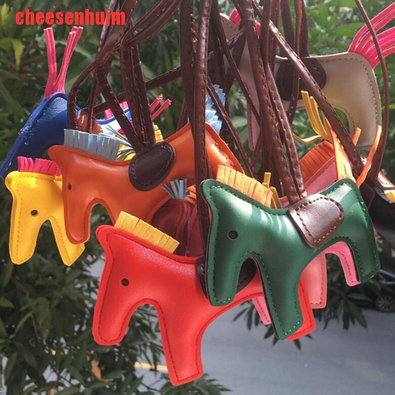 Móc Khóa Da PU Handmade Hình Ngựa Độc Đáo