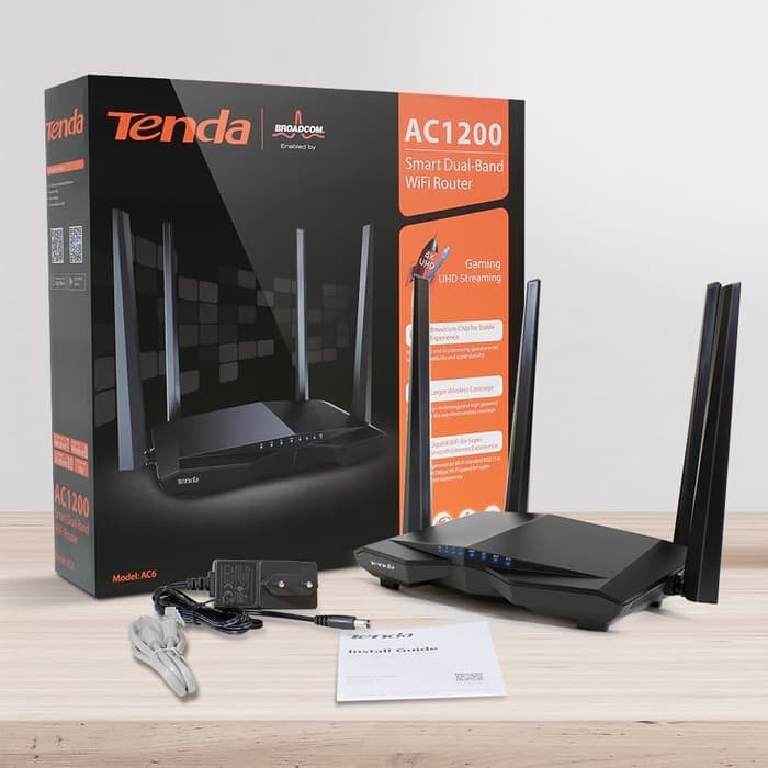 Bộ phát wifi TENDA AC6 300Mbp + 867Mbp 4 anten