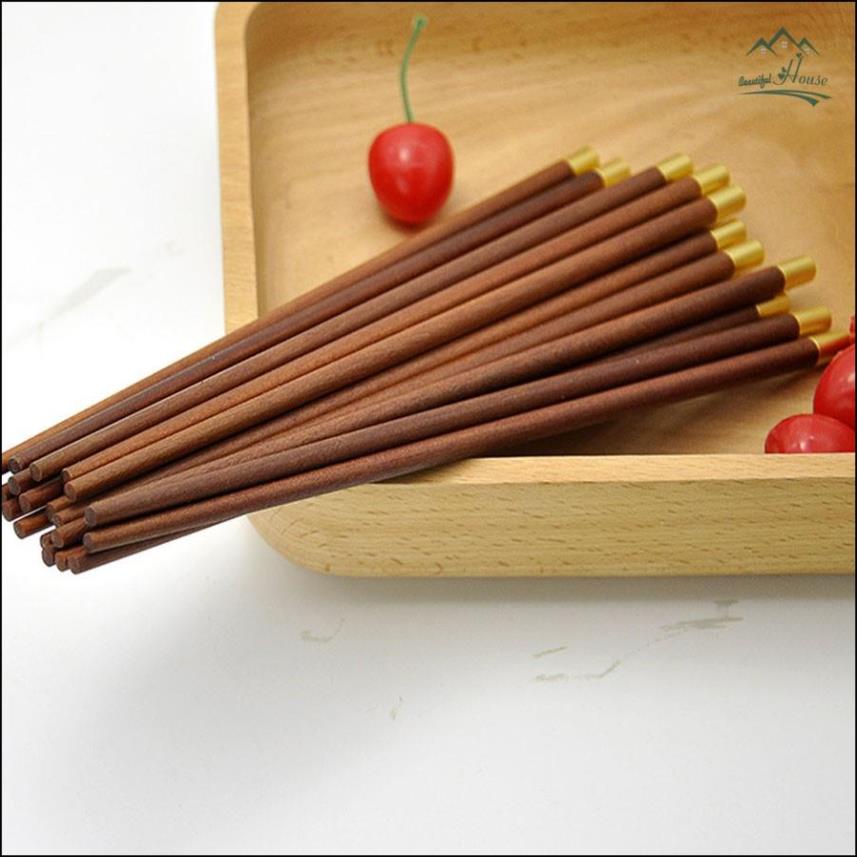 Cao Cấp - Đũa Gỗ Cánh Gà Ăn Cơm Không Chất Bảo Quản - Phong Cách Nhật Bản - Set 5 Đôi, 10 Đôi