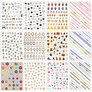 Sticker nail cute | chó shiba & totoro & unicorn | hình dán móng đáng yêu