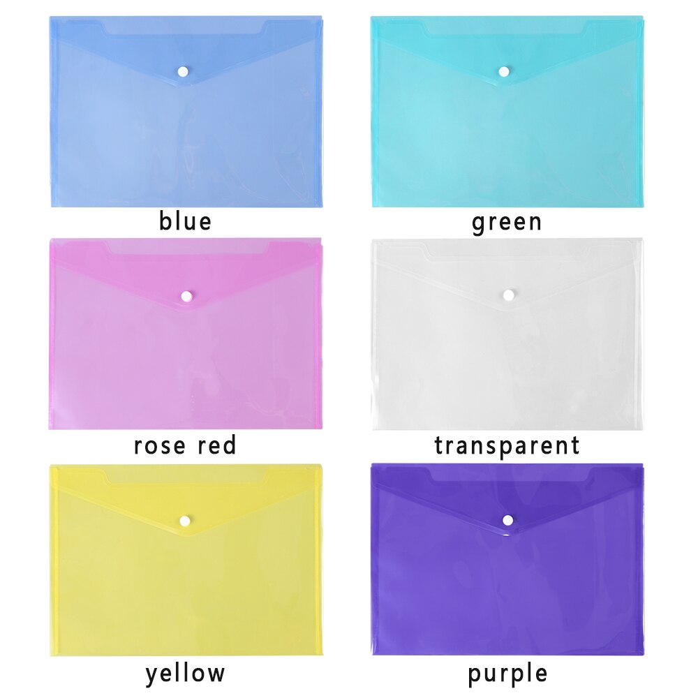 Túi Đựng Tài Liệu Khổ A4 Trong Suốt 6 Màu