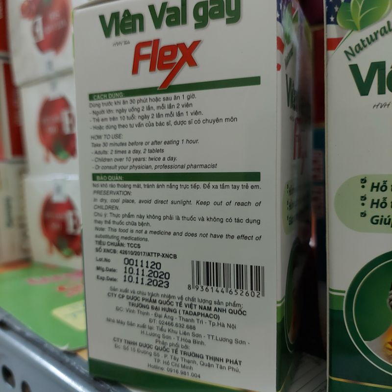 (Hạn dùng T11.2023 hộp 30v)Viên Bổ Xương Khớp - Đau Vai Gáy Flex