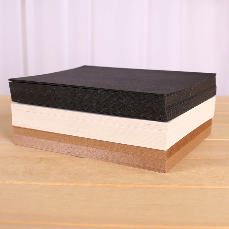 Tập 10 Tờ Giấy Làm Thiệp Thẻ Album Giấy Trắng Đen Dày 350gsm