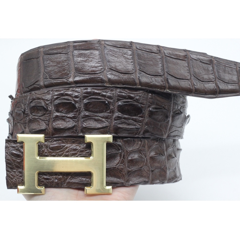 Dây Thắt Lưng, Dây Nịt Nam Gai Da Cá Sấu Bản 3.8cm Bản Liền Không Nối Sản Phẩm Kèm Mặt Khóa Cao Cấp Bảo Hành 12 Tháng
