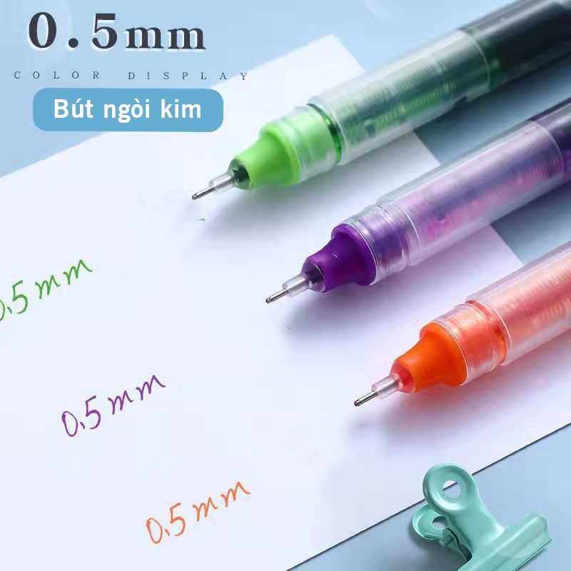 Bút nước ngòi kim nét 0.5mm B49 bút viết mực xanh/ đen/ đỏ phong cách tối giản Muji SOKLONG