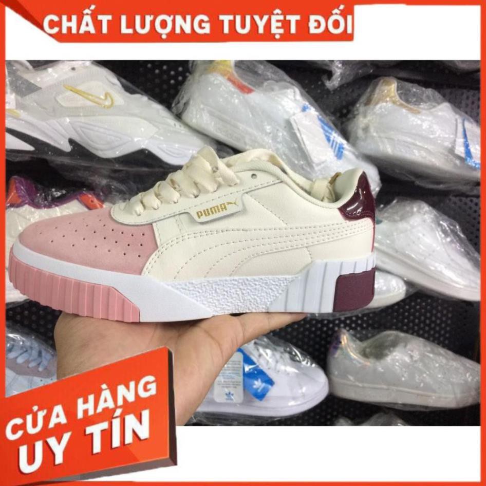 [ẢNH THẬT] Giày thể thao puma cao cấp mầu trắng gót tím mũi hồng ADS NEW . . Hàng Chuẩn . ↯ !!! .