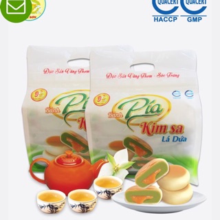 Bánh Pía kim sa lá dứa gói lớn - đặc sản Vũng Thơm - Sóc Trăng, gói lớn 550g
