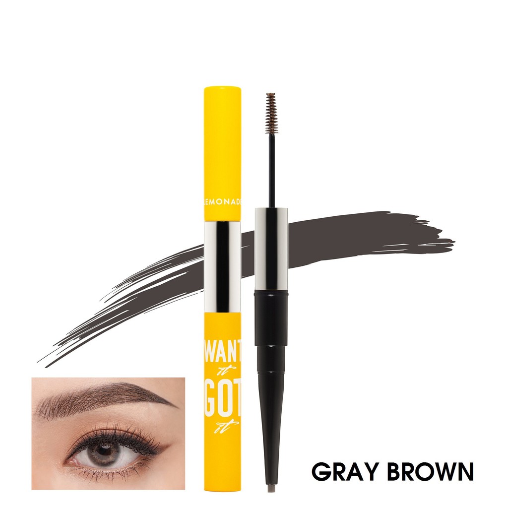 Combo Lemonade Mascara SuperNatural 7.5g và chì kẻ mày 2 đầu Want It Got It 2.75g