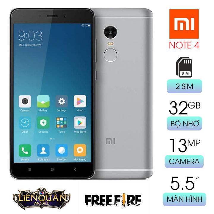 Điện thoại Redmi note 4, ram3gb rom 32gb, chơi game mượt, mới 99