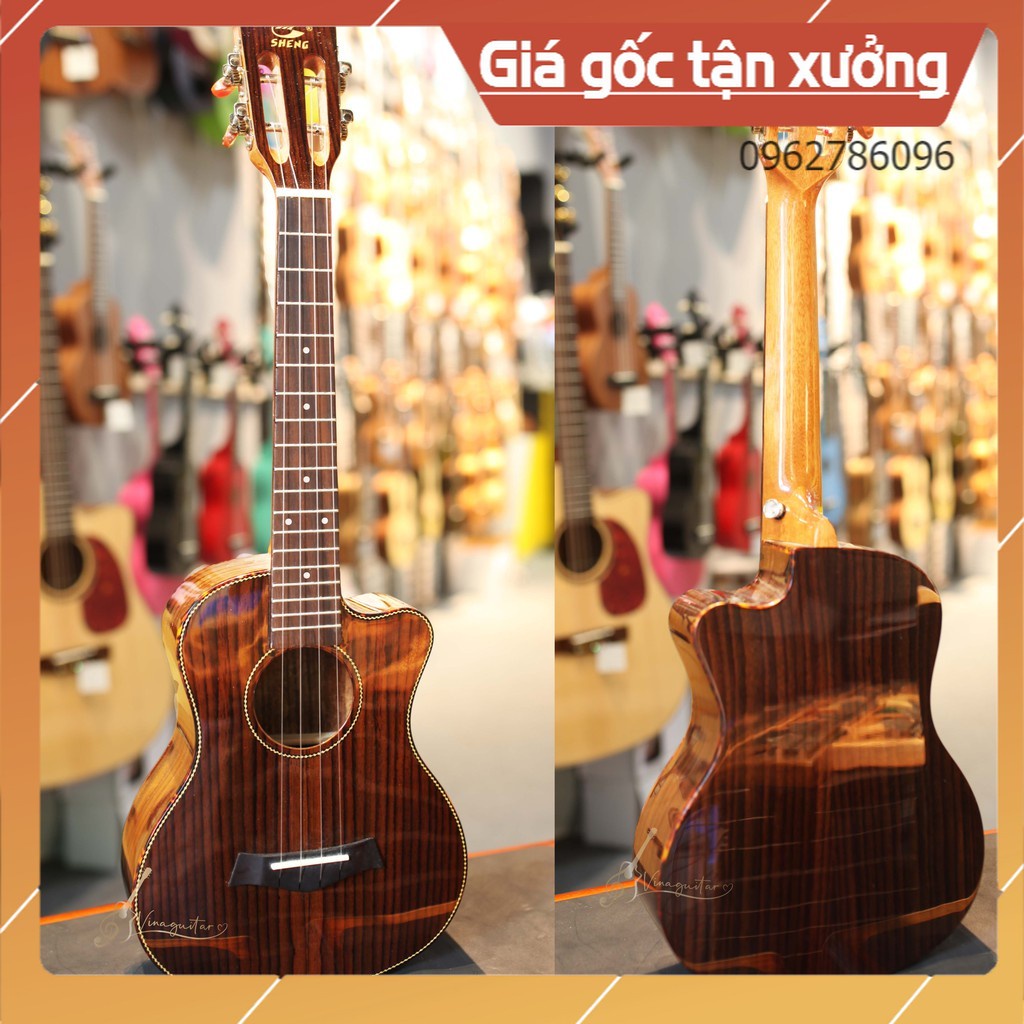 Đàn Ukulele Gỗ Cẩm Sơn Bóng Dáng Khuyết Siêu Đẹp Siêu Xịn - NMH Music Phân Phối Chính Hãng