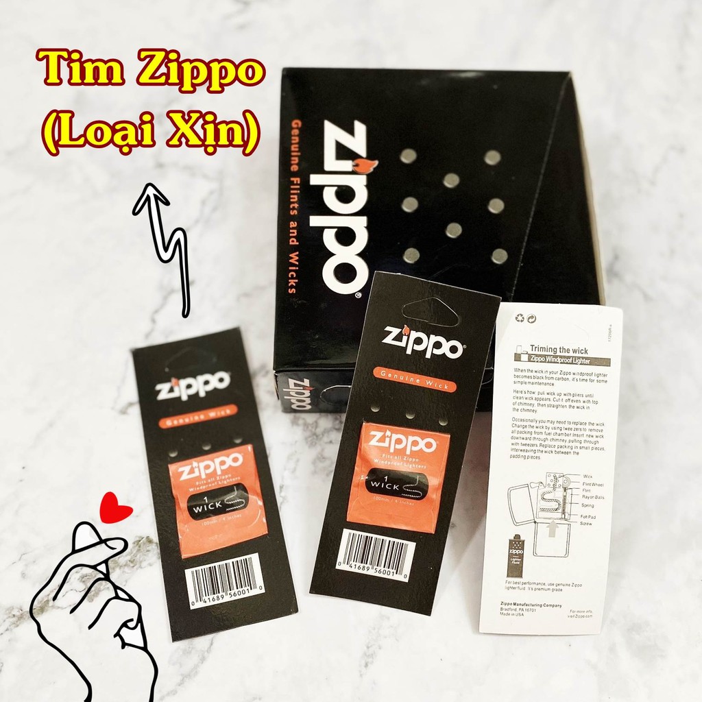 [Phụ Kiện Chính Hãng] Combo Đá Zippo + Bấc Zippo USA