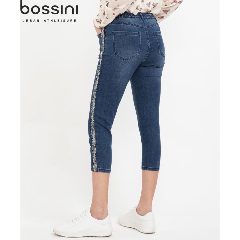 Quần jean lửng lưng thun sau nữ Bossini 724801060