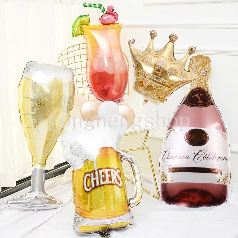 Bong Bóng Lá Nhôm Hình Chai Bia Dễ Thương Trang Trí Tiệc Cưới / Sinh Nhật