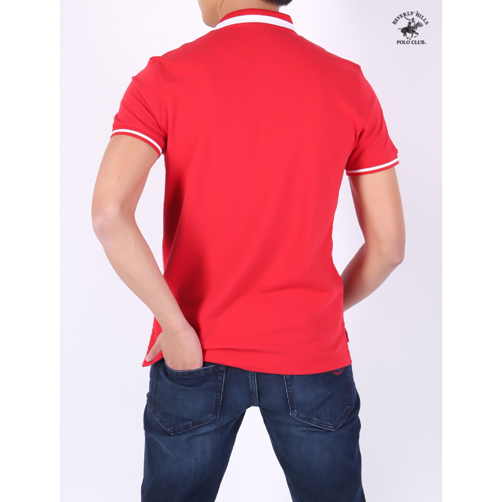 Beverly Hills Polo Club - Áo polo Ngắn tay Nam Classic ĐỎ ĐẬM DBK - BHPC MAPN0081