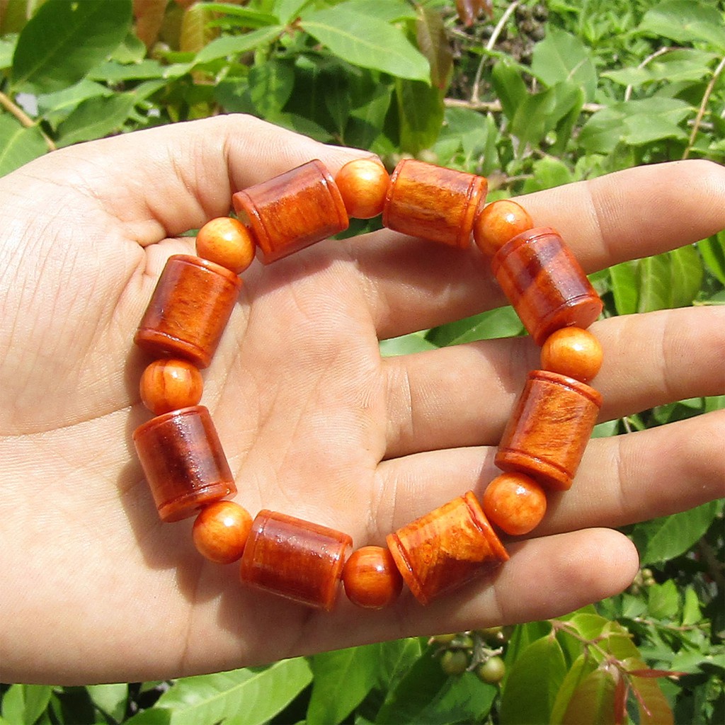 Vòng Tay Huyết Long Đốt Trúc Thấu Quang 100% -8ly-10ly-12ly-14ly