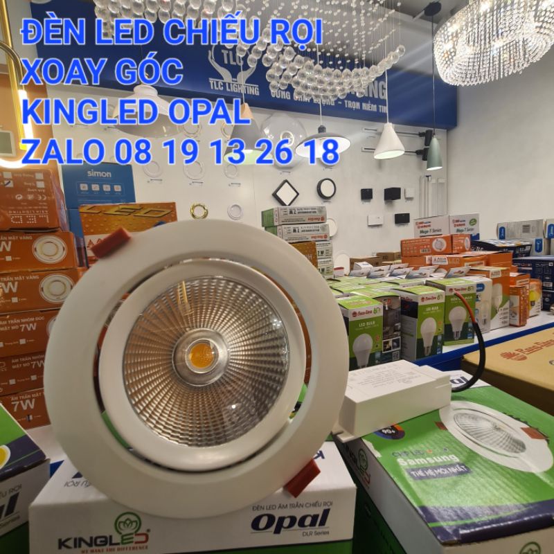 Đèn Led âm trần Xoay Góc KINGLED OPAL Spotlight chiếu rọi chỉnh góc cao cấp. 7W, 10W, 16W, 20W tới 30W.