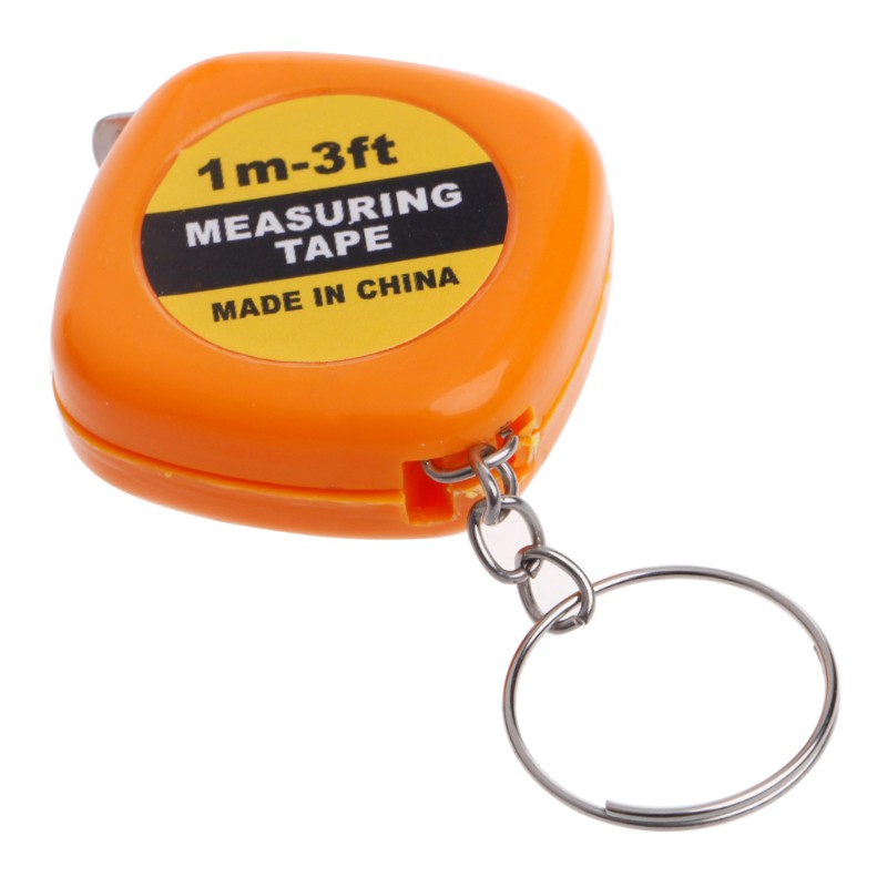 Thước Dây Rút 1m / 3ft Mini Có Móc Khóa Tiện Dụng