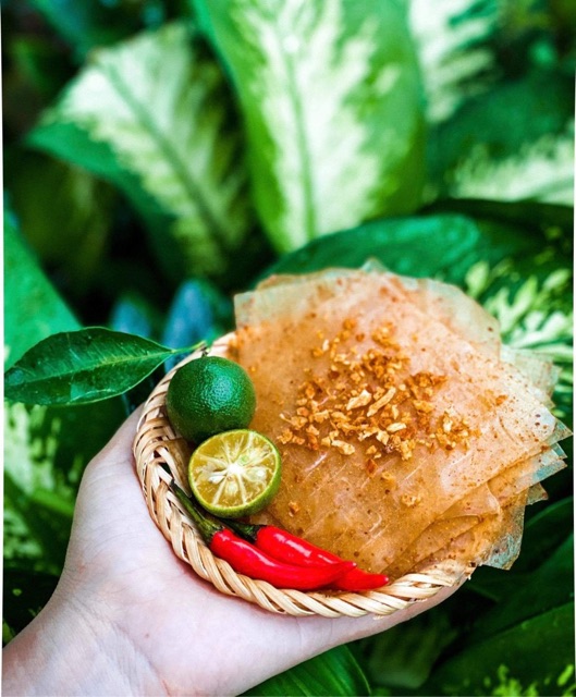 Bánh tráng tỏi muối nhuyễn siêu cay