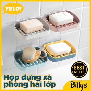 Billy's YELO！HOT- Hộp đựng xà phòng hai lớp tránh đọng nước, đựng xà phòng, Hộp đựng xà phòng siêu TIỆN DỤNG