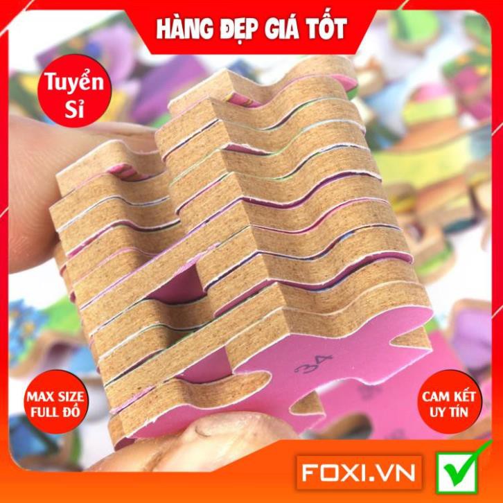 Tranh ghép hình puzzle-Đồ chơi bằng gỗ Foxi-giáo dục cho bé trò chơi siêu trí tuệ đa dạng các mẫu