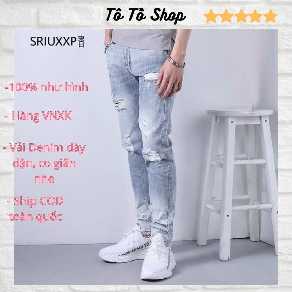 Quần Jean Nam Mẫu Mới ❤️FREESHIP❤️ Quần Bò Nam Chất Liệu Denim Cao Cấp Ph Thời Trang Chuẩn Hàng Shop Tô Tồ Shop - QJN35