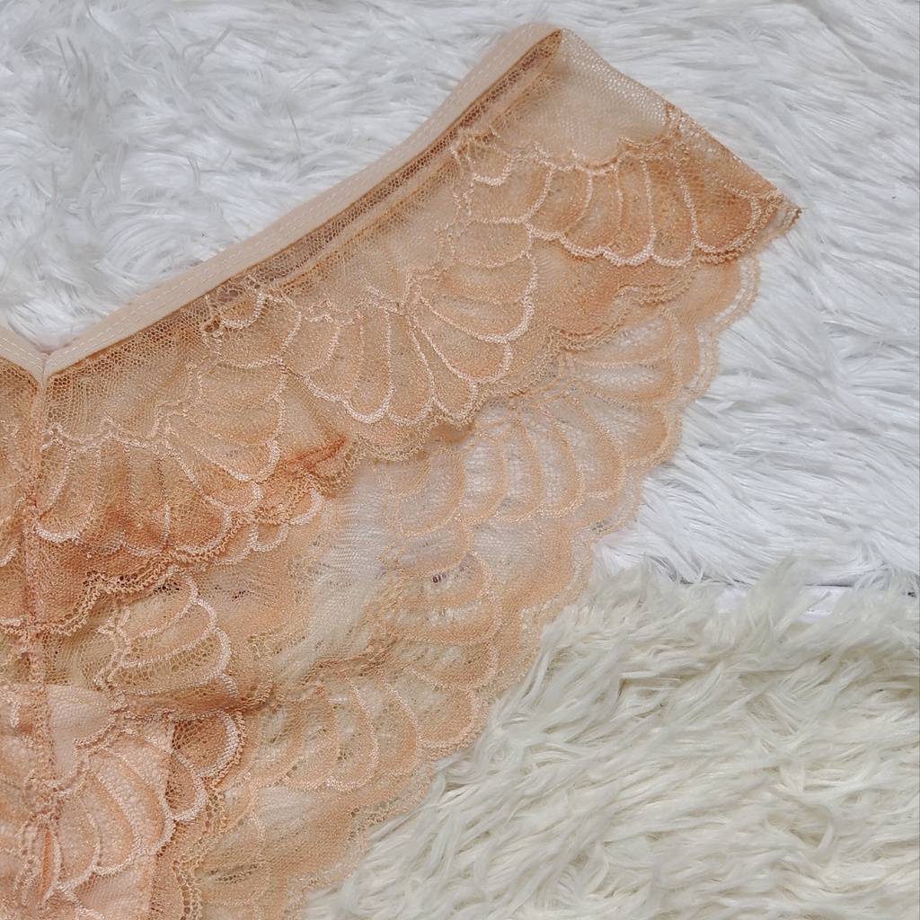 Set Bra - Bralette ren sexy không gọng, mút mỏng - Màu hồng cam - NY42 | BigBuy360 - bigbuy360.vn