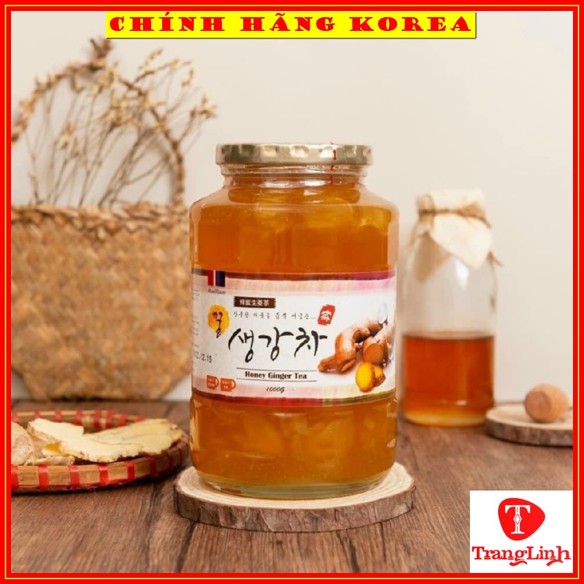 Mật ong gừng hàn quốc MasilRaon lọ 1kg - Trà gừng mật ong chính hãng