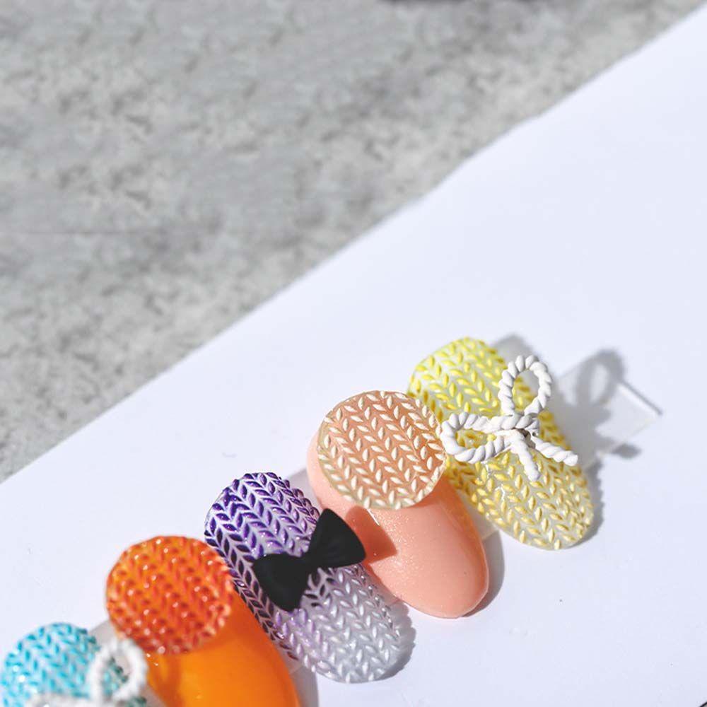 Miếng Dán Họa Tiết Đan Len Kiểu Nhật Bản Trang Trí Móng Tay