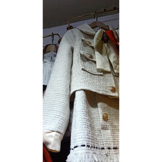 0ORDER♥️Set Áo+Váy Dạ Tweed(ảnh thật)Size S->XL