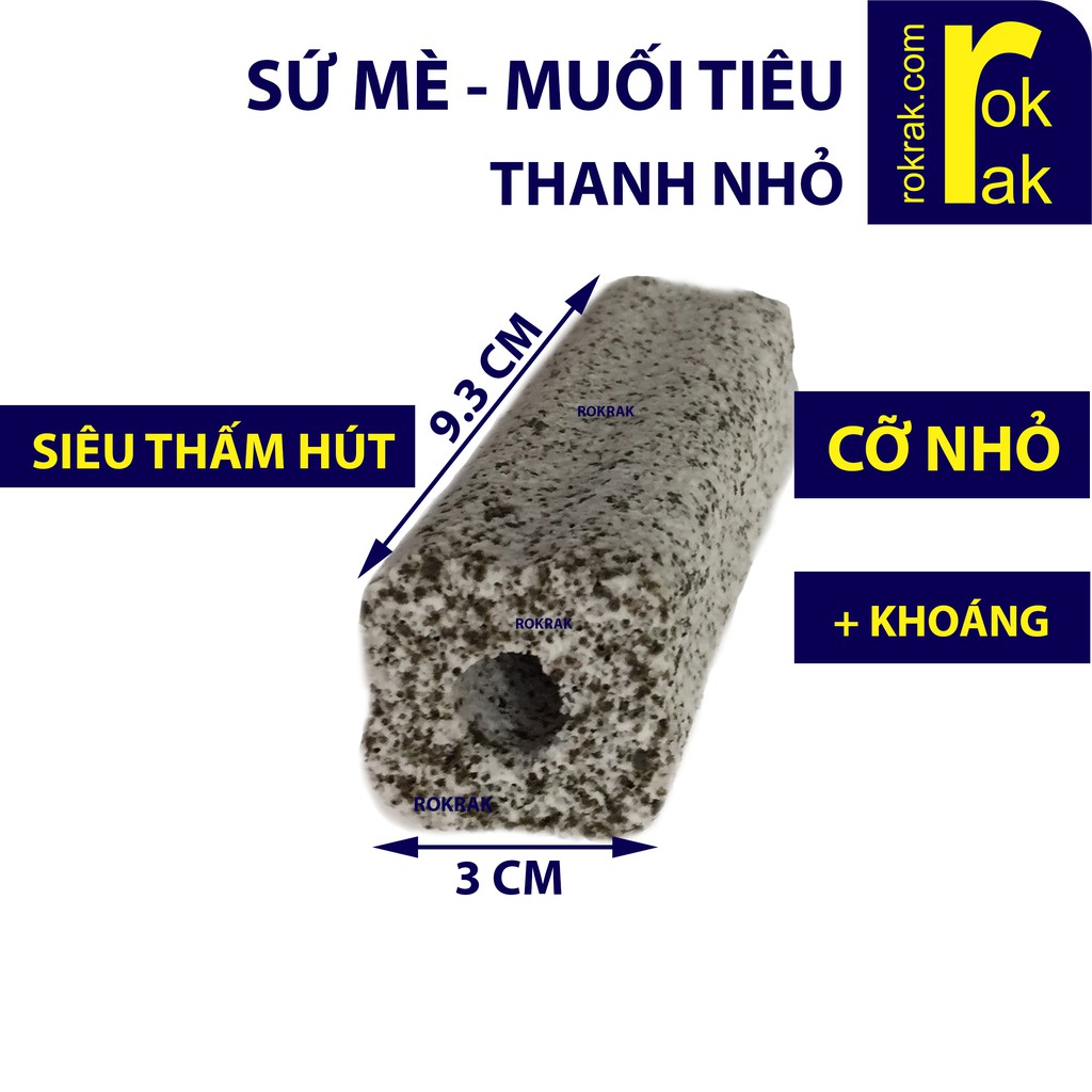 Thanh sứ mè Vật liệu lọc nước cỡ Nhỏ cho hồ cá