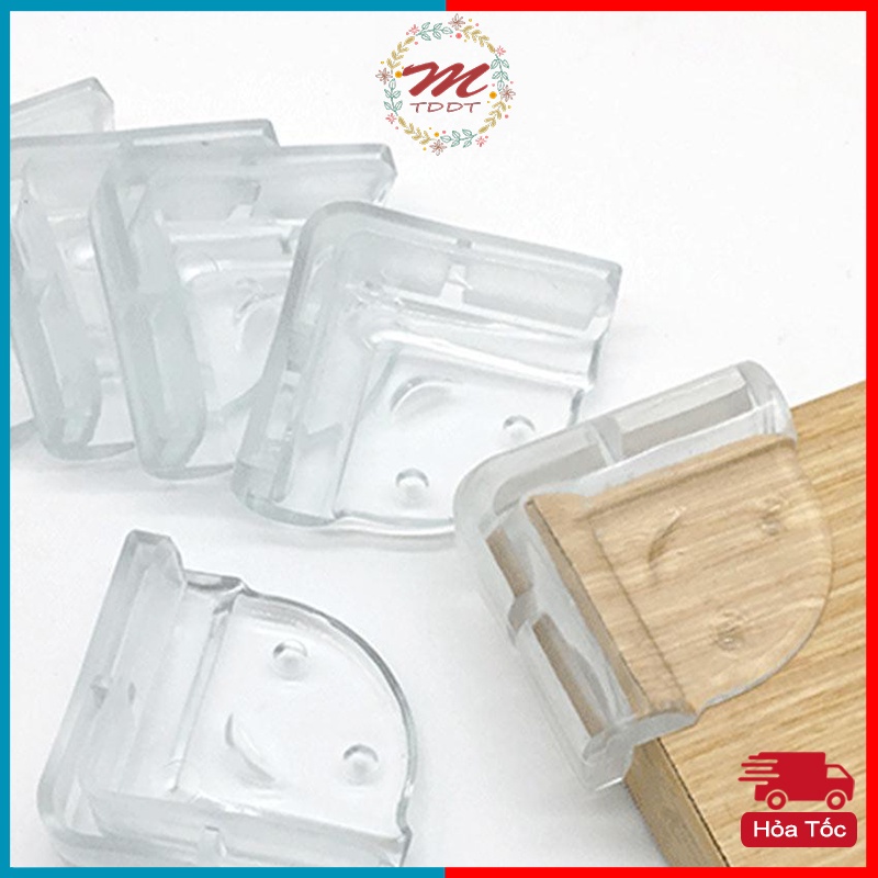 SET 4 Bịt Góc Bàn Vuông Bằng Silicon An Toàn Cho Trẻ Em và Người Lớn - MTDDT