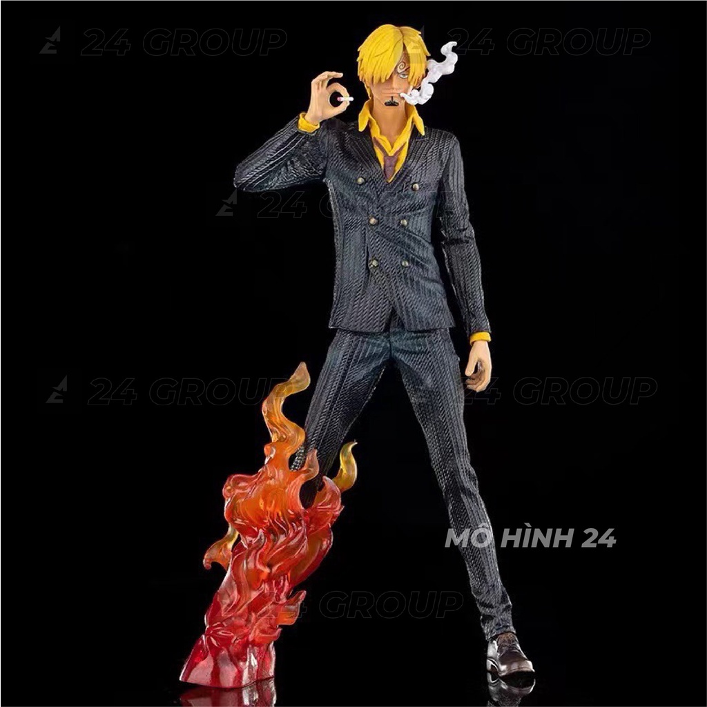 [32cm] Mô hình đồ chơi Vinsmoke Sanji hắc cước nhả khói Figure haki ONE PIECE ONEPIECE ĐẢO HẢI TẶC VUA HẢI TẶC áo Trắng