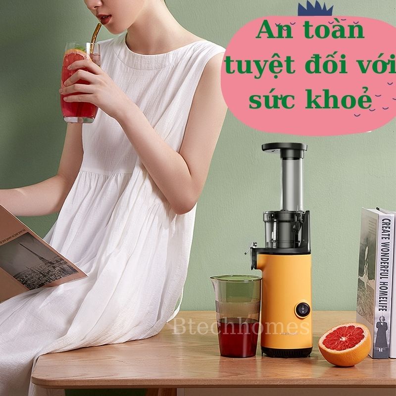 Máy Ép Chậm Mini Máy Ép Nước Trái Cây Hoa Quả Đa Năng Tiện Lợi BH 12 Tháng