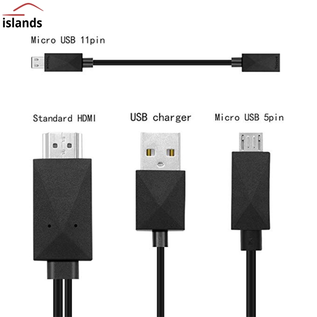 Cáp chuyển đổi 5 pin & 11 Pin Micro USB MHL sang HDMI 1080P HD TV cho điện thoại Android